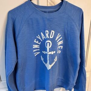 Vineyard Vines Blue Sweatshirt with White Logo